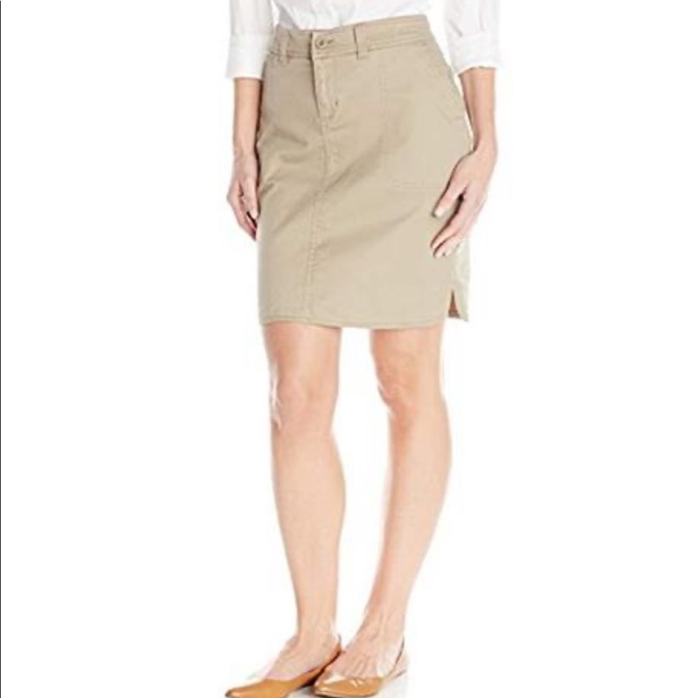 Woolrich Dove Chino Skirt Khaki Reflex Stretch NWT